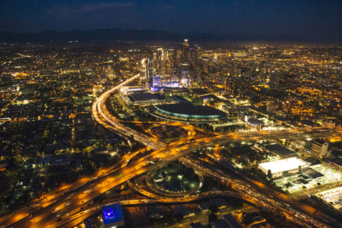 ロサンゼルスのグリフィス天文台からの夜景