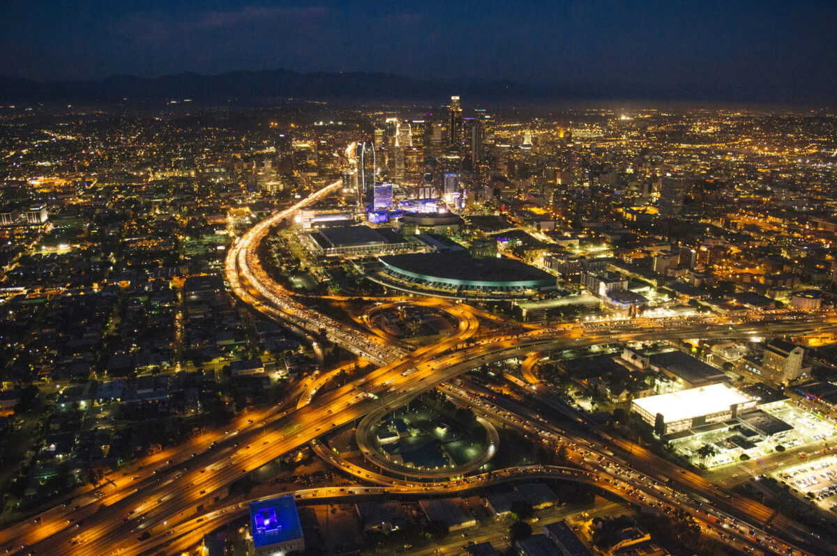 ロサンゼルスのグリフィス天文台からの夜景